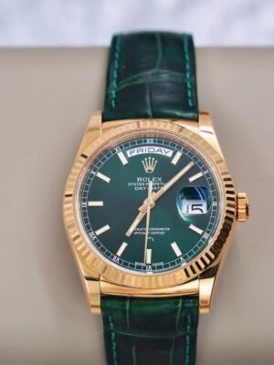 The 36mm Yellow Gold Green Dial! Rolex Day-Date 118138 is Truly Stylish